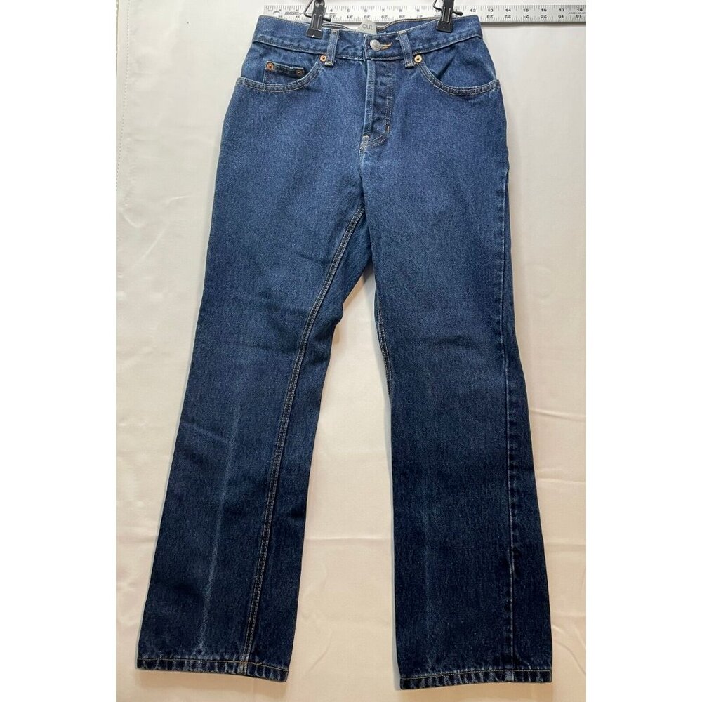 Gap jeans womens 1 25 x 27 button fly bootcut ankle mid rise made USA blue